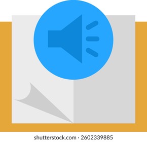 Audio Book Icon Element For Design