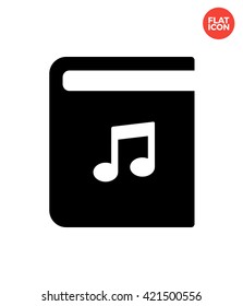 Audio book Icon Flat Style Isolated Vector Illustration