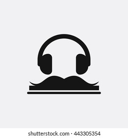 Audio book icon illustration isolated vector sign symbol