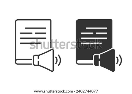 Audio book, icon. Illustration vector