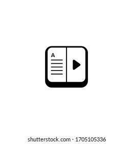 Audio book icon. Listening audio book vector icon on white background. ebook symbol. Trendy Flat style for graphic design, Web site, UI. EPS10. - Vector illustration