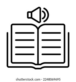 Icono De Libro De Audio Diseño Plantilla Vector De Diseño Signo De Ilustración Y Píxeles De Símbolo Perfecto