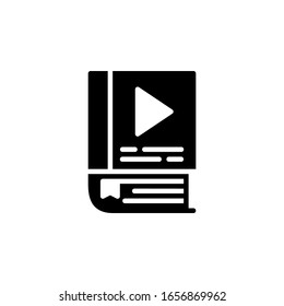 audio book icon. online learning and course icon. Perfect for application, web, logo and presentation template. icon design solid style