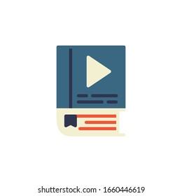 audio book icon. online learning icon. perfect for application, web, logo and presentation template. icon design flat style