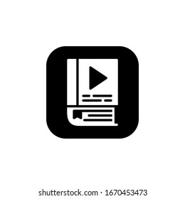 audio book icon. Online Learning icon. Perfect for application, web, logo and presentation template. icon design solid rounded style