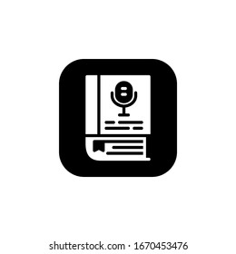 audio book icon. Online Learning icon. Perfect for application, web, logo and presentation template. icon design solid rounded style