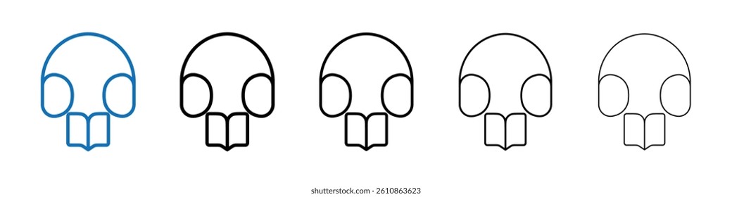 Audio book icon Outline vector logo for web ui