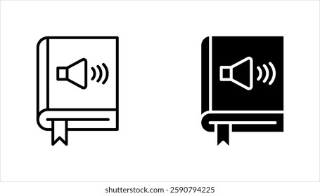 Audio book icon set. Audiobook symbol. ebook sign. for mobile concept and web design. vector illustration on white background