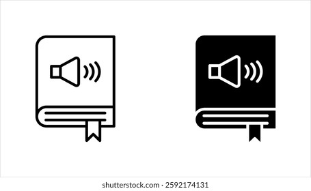 Audio book icon set. Audiobook symbol. ebook sign. for mobile concept and web design. vector illustration on white background