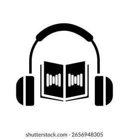 Conjunto de iconos de libro de audio. Símbolo del audiolibro. muestra del ebook. para el concepto móvil y el color del Diseño web editable