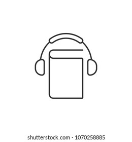 Audio book icon. Simple element illustration. Audio book symbol design template. Can be used for web and mobile on white background