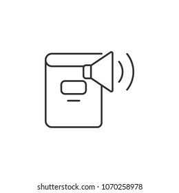 Audio book icon. Simple element illustration. Audio book symbol design template. Can be used for web and mobile on white background