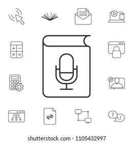 Audio book icon. Simple element illustration. Audio book symbol design from Internet learning collection set. Can be used for web and mobile on white background