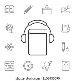 Audio book icon. Simple element illustration. Audio book symbol design from Internet learning collection set. Can be used for web and mobile on white background