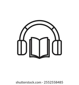 Audio book icon Simple thin outline