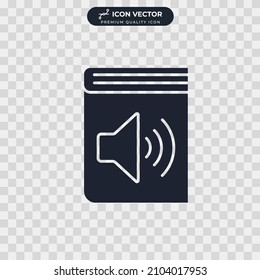 audio book icon symbol template for graphic and web design collection logo vector illustration