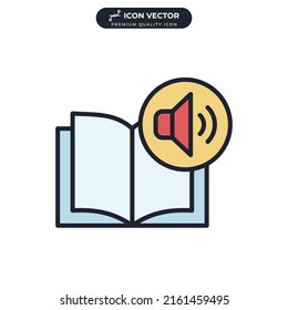 audio book icon symbol template for graphic and web design collection logo vector illustration