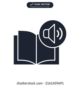 audio book icon symbol template for graphic and web design collection logo vector illustration