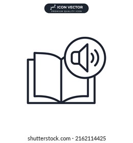 audio book icon symbol template for graphic and web design collection logo vector illustration