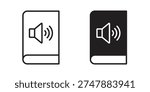 Audio book icon and symbol. Vector illustration.eps
