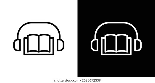 Audio book icon vector collection. vector sign illustration