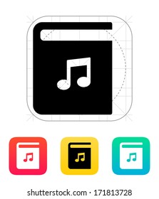 Audio book icon. Vector illustration.