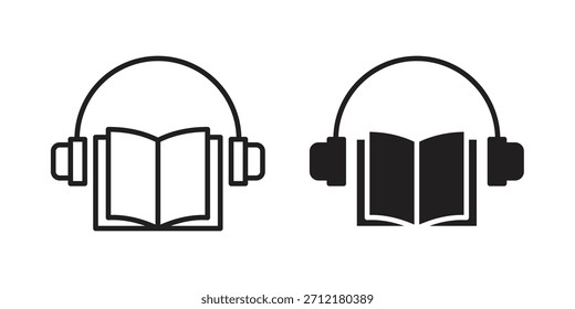 Icono de libro de audio en Vector. Logotipo