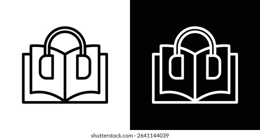 Audio book icon vector simple element illustration editable