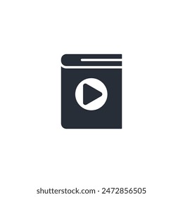 audio book icon. vector.Editable stroke.linear style sign for use web design,logo.Symbol illustration.