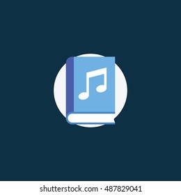 Audio book icon.Vector illustration