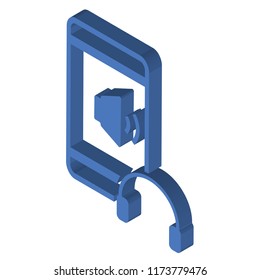 Audio Book isometric left top view 3D icon