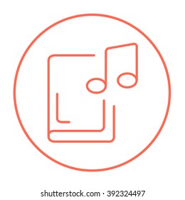 Audio book line icon.