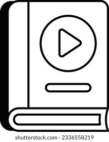 Audio Book line icon design