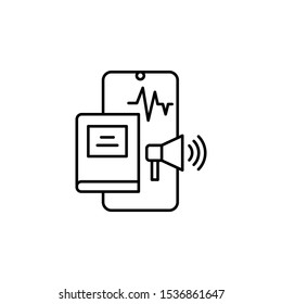 Audio book mobile icon. Element of mobile technology icon