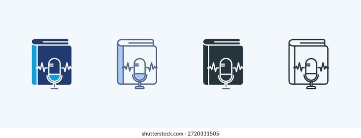 Audio Book Multiple Style Icon Collection