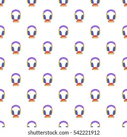Audio book pattern. Cartoon illustration of audio book vector pattern for web