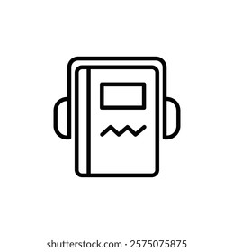 Audio book player icon flat editable icon mark