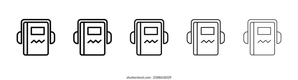 Audio book player icon Vector logo sign