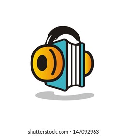 Audio book sign. Vector Illustration.
Branding Identity Corporate vector logo design template Isolated on a white background