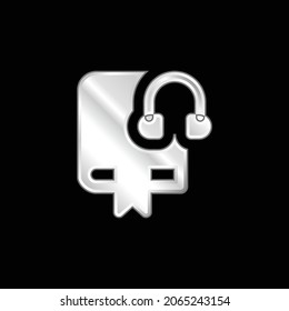 Audiobuch-Symbol aus silbernem Metall