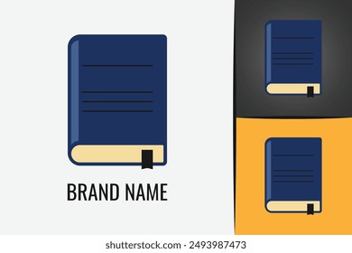 Audio Book store logo education Digital library. Literature emblem. knowledge logotype symbol