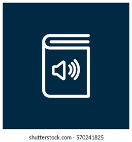 Audio book vector icon