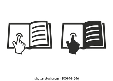 Audio book vector icon. Black illustration isolated on white background for graphic and web design.