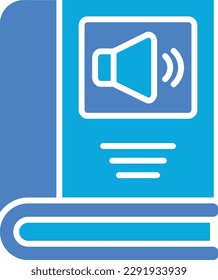Icono vectorial del libro de audio. Se puede usar para imprimir, móviles y aplicaciones web.