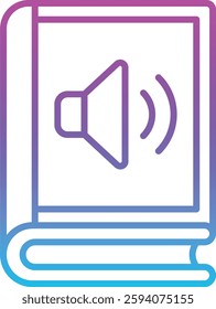 Audio Book vector icon. Can be used for printing, mobile and web applications.