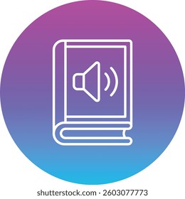 Audio Book vector icon. Can be used for printing, mobile and web applications.