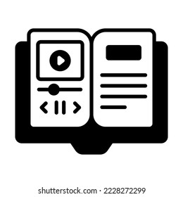 Audio book, video book, audiobook Modern concepts flat design, Premium quality vector illustration concept. Vector symbol.