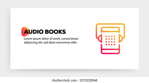 AUDIO BOOKS ICON CONCEPT