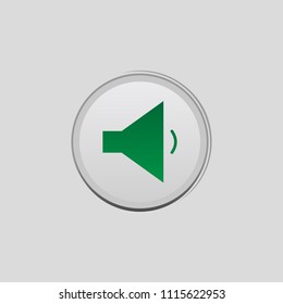 audio button colored icon. Element of player buttons for mobile concept and web apps. Detailed audio button icon can be used for web and mobile. Premium icon on gray background