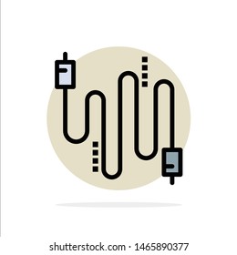 Audio, Cable, Cables, Communication Abstract Circle Background Flat color Icon. Vector Icon Template background